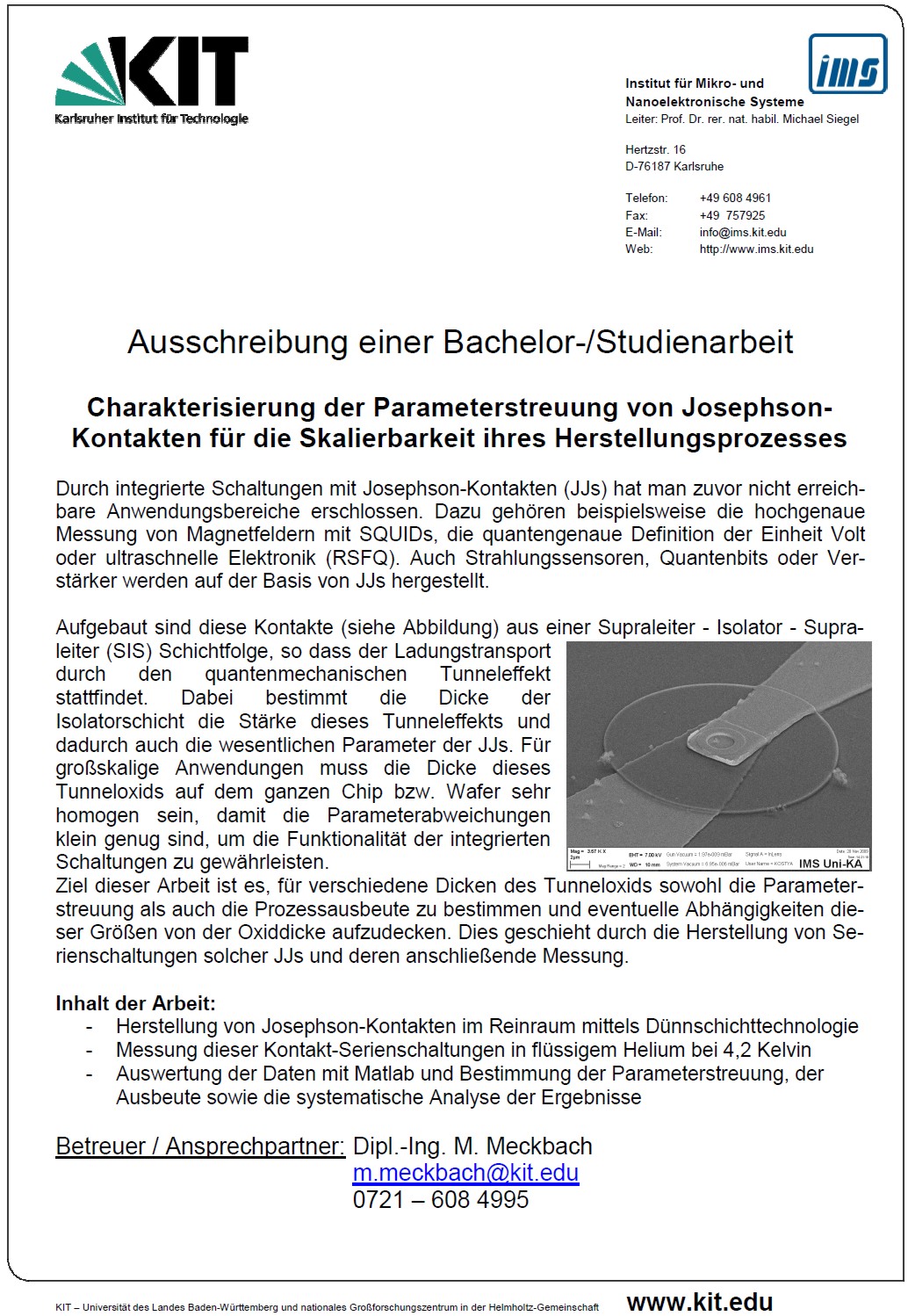 Ausschreibung Skalierbarkeit JJs